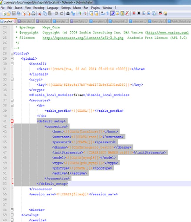 xml code